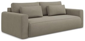 Canapea maro deschis extensibilă/cu spațiu de depozitare 238 cm Kapua – Makamii