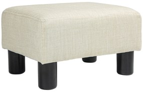HOMCOM Puf suport pentru picioare taburet jos din țesătură de in capacitate de încărcare 110 kg 40 x 30 x 24 cm bej | Aosom Romania