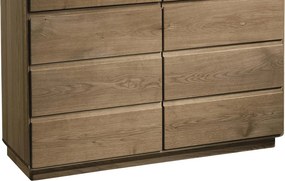 Vitrină stejar masiv Serena, 119 × 41 × 136 cm
