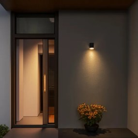 Brilagi - Aplică de perete LED RGBW pentru exterior MATERA 1xGU10/6W/230V antracit IP54