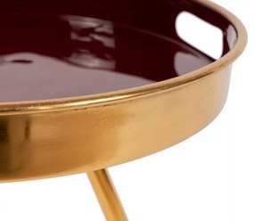 Masuta de cafea rotunda din metal Morrison 38x38x44,5 cm mov/auriu