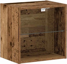 vidaXL Raft flotant cu lumină LED Maro 40 x 28,5 x 40 cm Lemn compozit