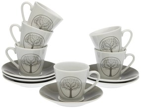 Set 6 cesti de cafea din portelan 6X5.8X5.8