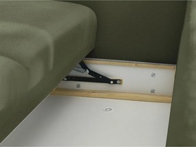 Canapea verde extensibilă/cu spațiu de depozitare 265 cm Ezechiel – Bobochic Paris