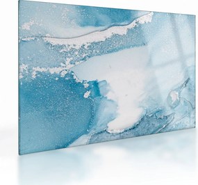 Tablou pe sticlă - Decor albastru (70x50 cm)