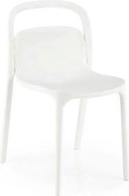 Scaun K490, alb, polipropilena, 46x55x80 cm
