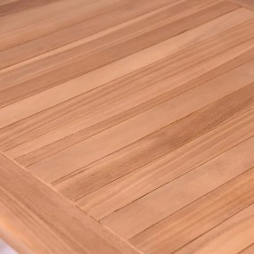 Masă de sufragerie DIVERO, tec masiv tratat, 120 x 70 cm