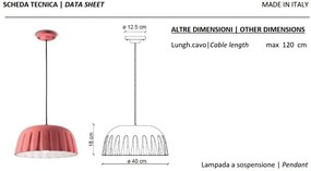 Pendul ceramic design italian realizat manual MADAME GRES Small