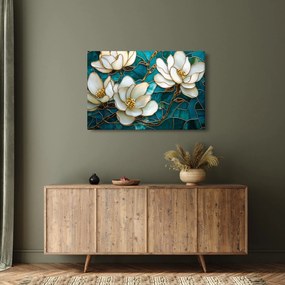 Tablou - Vitraliu cu magnolie (90x60 cm)