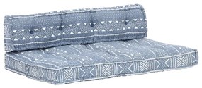 vidaXL Pernă pentru canapea din paleți, indigo, textil, petice