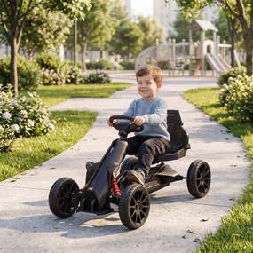 HOMCOM Kart cu Pedale pentru Copii 3-8 Ani, cu Scaun Reglabil | Aosom Romania