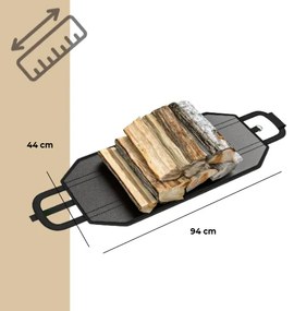 Gardebruk Adăpost pentru lemne de foc CORINA, 198x163x70cm, antracit/verde