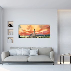 Tablou - Orașul pictat (120x50 cm)