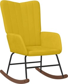 vidaXL Scaun balansoar, galben muștar, catifea