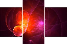 Tabloul modern cu abstracțiune roz (90x60 cm)