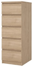 Comodă în culoare naturală cu aspect de lemn de stejar 40x111x50 cm Naia – Tvilum