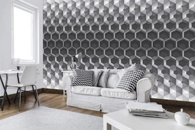 Fototapet - 3D hexagon (254x184 cm)
