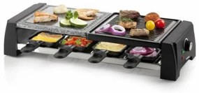 Resigilat!Gratar raclette cu 1/2 plita din piatra DO9190G, 1200W, 8 persoane