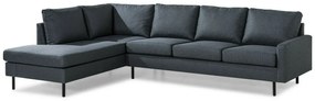 Colțar Seattle N100Gri inchis, 268x189x80cm, 87 kg, Picioare: Metal