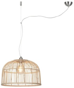 Lustra din lemn de bambus, material natural, durabil si ecologic, Borneo 52cm