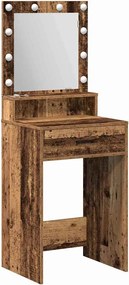 vidaXL Masă de Machiaj Lemn vechi 50 x 41 x 135 cm Lemn compozit