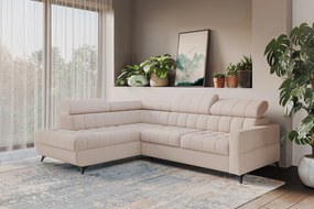 Colțar extensibil Nardo L stânga - bej pluș Pretty 03