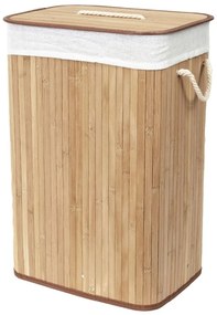 Compactor Coș pentru rufe murdare Bamboo dreptunghiular, natural