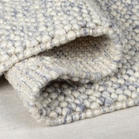 Covor albastru deschis țesut manual din amestesc de lână 80x150 cm Minerals – Flair Rugs