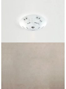 Plafonieră pentru copii albă cu abajur din sticlă ø 39 cm Ugglarp – Markslöjd