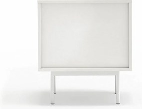 Noptieră albă cu aspect mat Sierra – Teulat