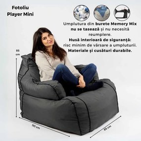 Fotoliu Player Mini Pufrelax, Material Impermeabil - Bej