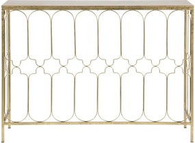 Masă consolă Mauro Ferretti Balcony, 112 x 31 cm, auriu