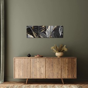Tablou - Jungla de aur (cu ceas) (90x30 cm)