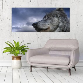 Tablou - Cap de lup (120x50 cm)