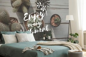 Tapet autoadeziv cu citat - Enjoy every moment