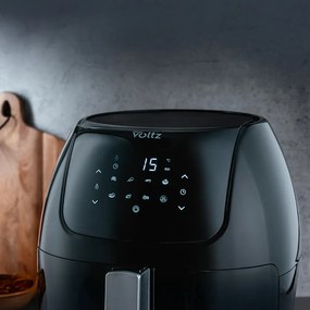 La mâna a doua: Friteuza cu aer cald Oliver Voltz OV51980F, 1800W, 7.7 L, 8 programe, Timer, Negru