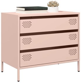 vidaXL Dulap, roz, 68x39x58,5 cm, oțel laminat la rece