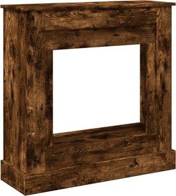 vidaXL Mască de șemineu, stejar fumuriu 90x30x90 cm, lemn prelucrat