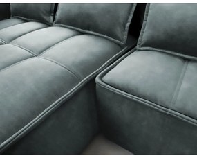 Colțar verde extensibil/cu spațiu de depozitare cu tapițerie din catifea (cu colț pe partea stângă/cu șezlong) Campo – ELTAP