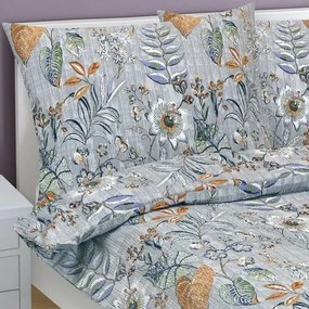 Lenjerie de pat creponată Bellatex Frunze, 140 x 200 cm, 70 x 90 cm