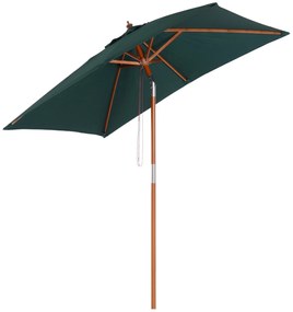 Umbrela Dreptunghiulara Outsunny din Bambus, 2x1.5x2,3m | Aosom Romania