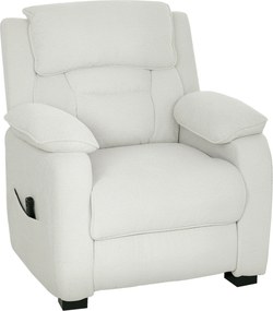 HOMCOM Fotoliu relax electric fotoliu recliner port USB suport picioare buzunare laterale telecomandă 86x90x103cm crem | Aosom Romania