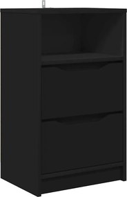 vidaXL Noptieră cu sertar Negru 40 x 30 x 467 cm Lemn compozit