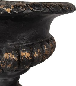 Jardinieră rotundă, negru, stil baroc, Ø52x47 cm