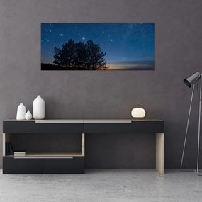 Tablou cu copaci noapte (120x50 cm), în 40 de alte dimensiuni noi