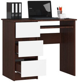 Masă PC Benicio (wenge + alb) (S). 1069029