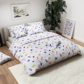 Lenjerie de pat din bumbac VARA COLORATA alb Dimensiune lenjerie de pat: 70 x 90 cm | 140 x 200 cm