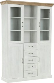 Vitrina ROYAL W2D, pin nordic/stejar salbatic, PAL melaminat/plinte de