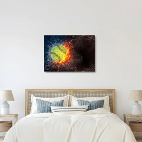 Tablou pe sticlă - Minge de tenis (70x50 cm)