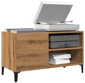 vidaXL Dulap discuri stejar artizanal, 84,5x38x48 cm, lemn prelucrat